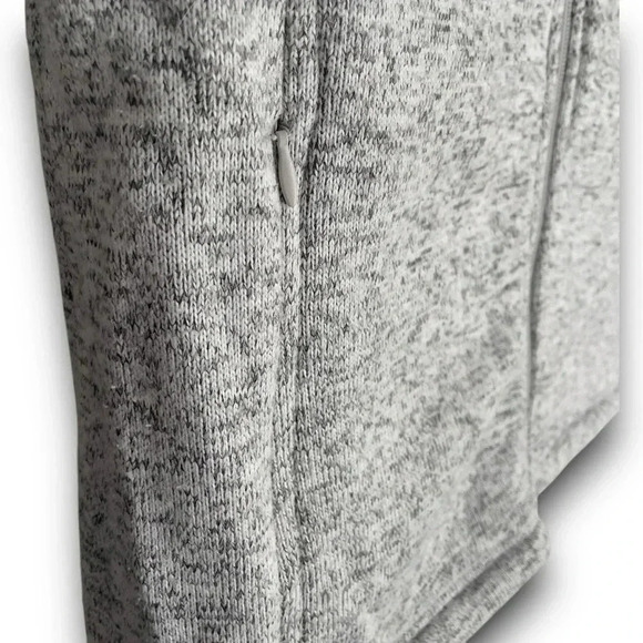 TrailCrest Full-Zip Fleece Jacket Speckled Gray Size L Pockets Cozy Mock Neck - Picture 4 of 9